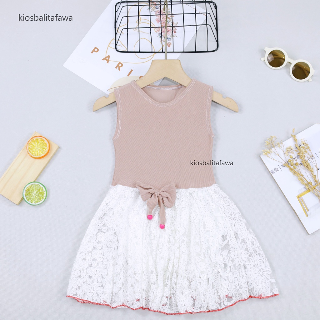 Dress Zevana Uk 1-4 Tahun / Dres Brukat Kensi Anak Perempuan Gaun Pesta Balita Baju Kids Import