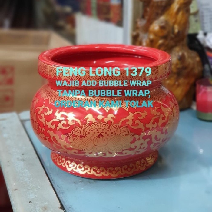 Hiolo Keramik TERATAI MERAH CABE 5"