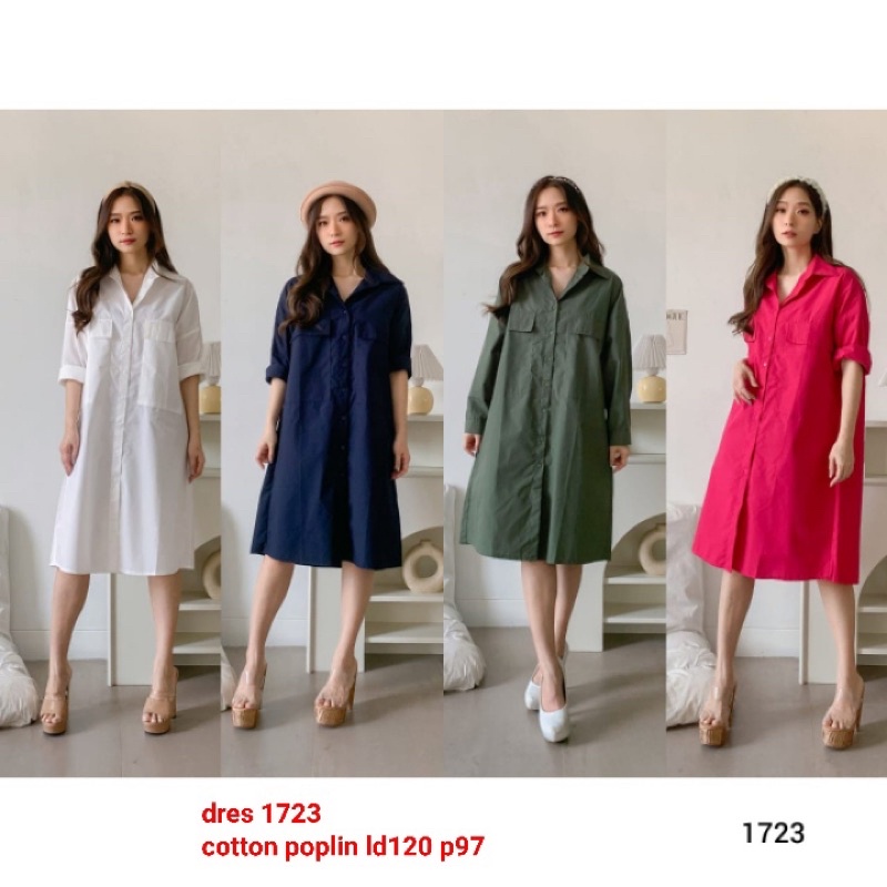 m&j store-Dress lengan panjang-Fashion muslim premium -cotton poplin