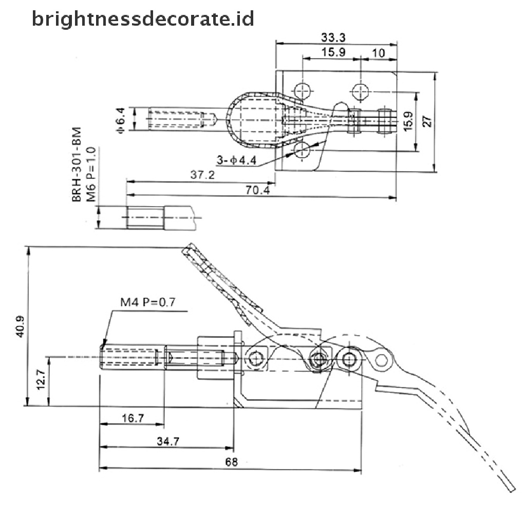 Gh-301am Toggle Clamp Kapasitas 45kg Quick Release