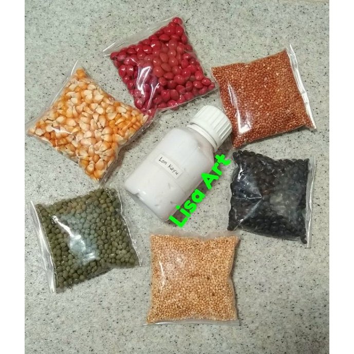 Paket Hemat Biji-bijian untuk Kolase dan Lem Kayu