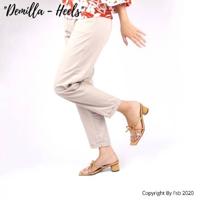 Fsb - Sandal Block Heels Wanita Kualitas Premium &quot;Demilla&quot;