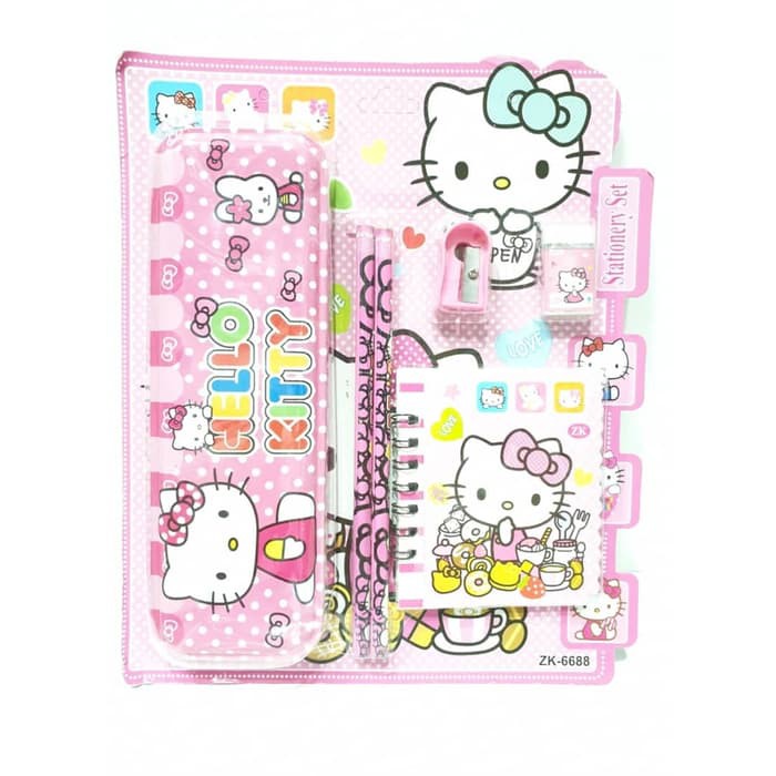 

Stationery Set Kotak Pensil Alat Tulis Anak Hello Kitty 6688