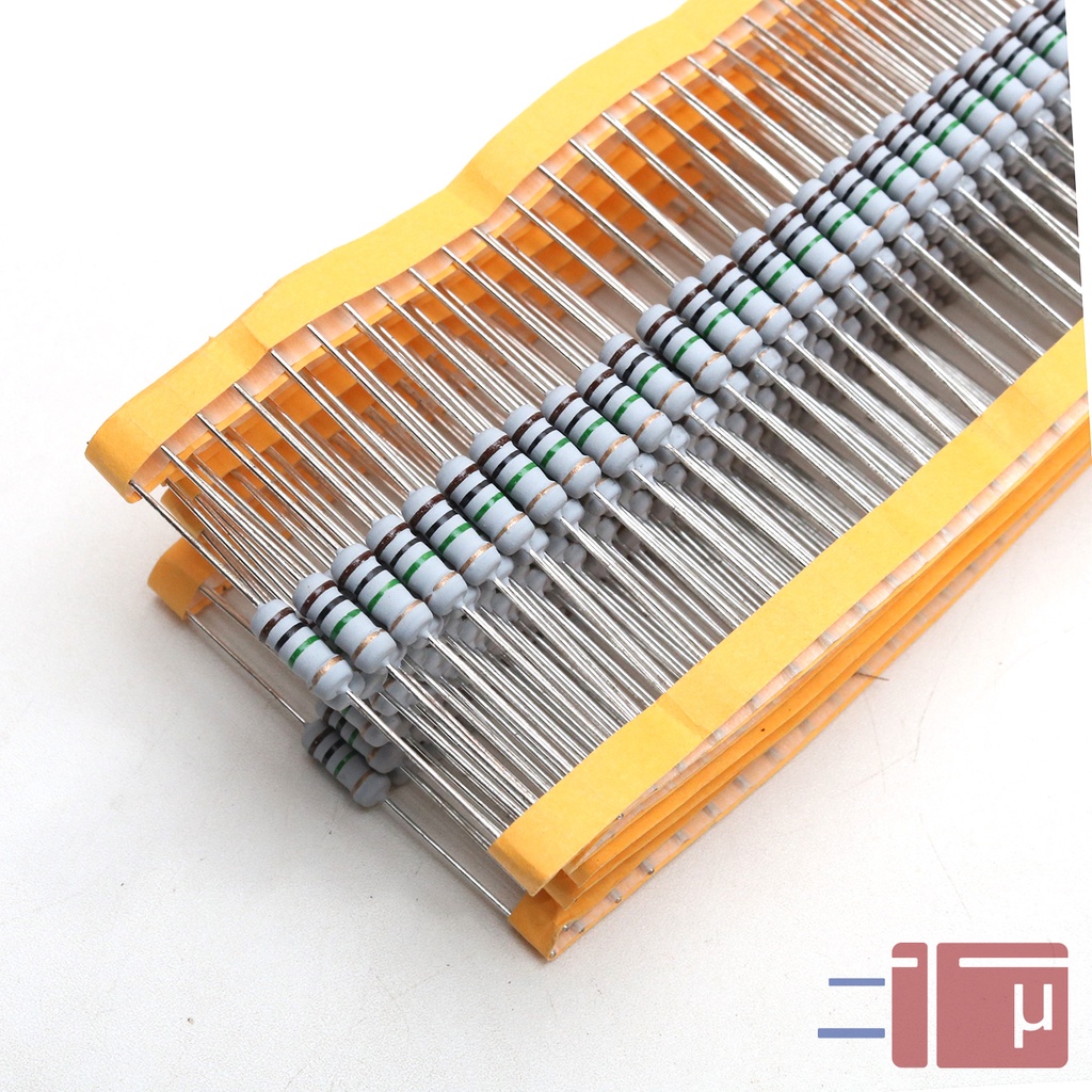 x10 Resistor 1M 1 Mega 1W Metal Oxide 5% Taiwan Kaki Tembaga