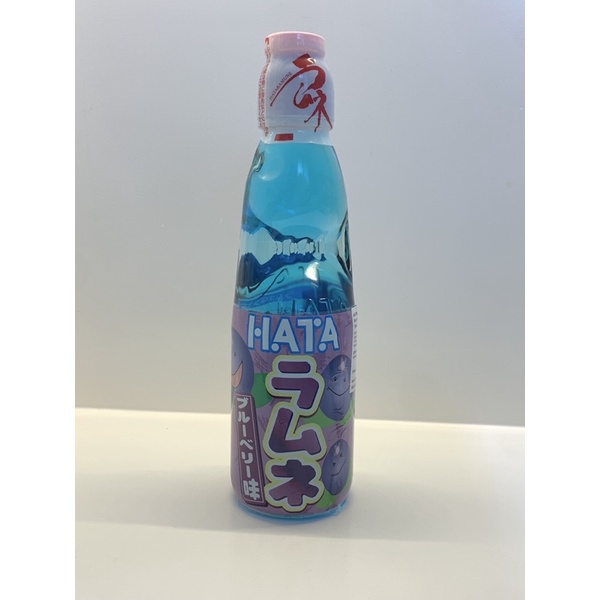 Hata Ramune Blueberry [Minuman Soda Tutup Kelereng Rasa Blueberry]