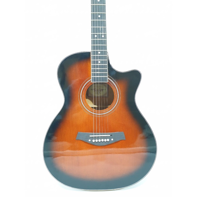 Gitar Akustik Elektrik Merk Taylor Sunburst Natural Jumbo Equalizer Tuner LC-PRENER String Trusrod