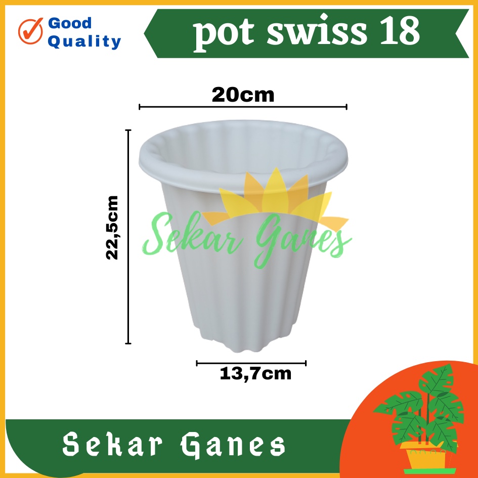 Pot Swiss 18 Putih  Pot Yogap 18 Putih Coklat Merah Bata Bening Transparan Pot Yogap 17 18 19 Pot Yogap Murah Pot Bunga Tinggi Pirus Tegak Bagus Tebal