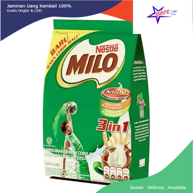 SUSU MILO 3IN1 1KG