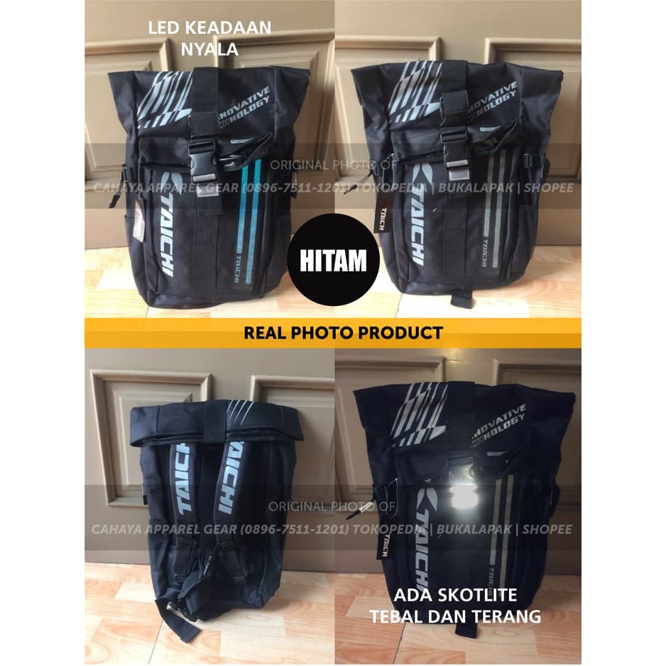 Tas Motor LED Taichi - FREE BATERAI AA 2PCS - Murah ORI Berkualitas
