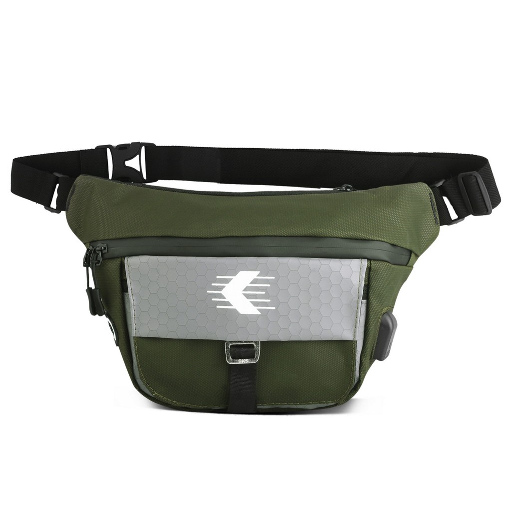 Tas Selempang Waterproof Usb Waistbag Pushop FoxX