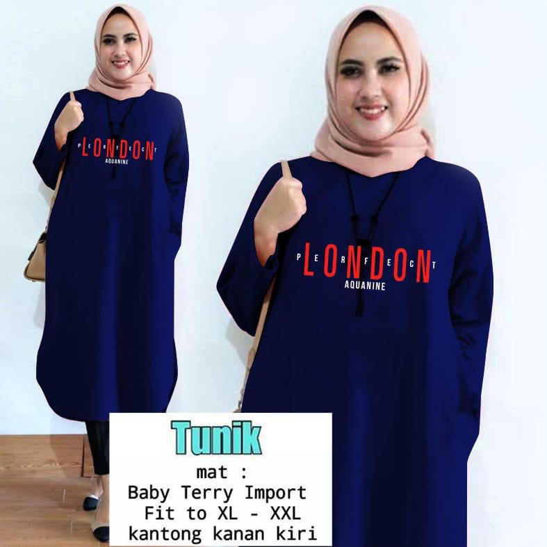 TUNIK LONDON / TUNIK MAMACHI /TUNIK POLOS/ TUNIK CEWEK / TUNIK PANJANG / TUNIK MUSLIM / TUNIK CANTIK