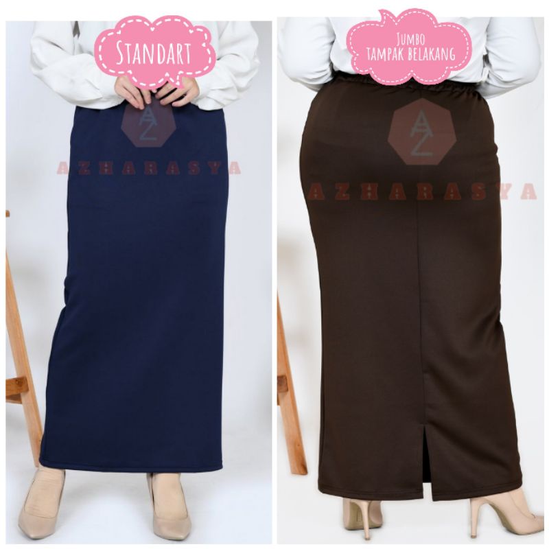 Rok Span Scuba Fashion Kantor Kerja Wanita Panjang Premium (MUAT DARI BB 40-90kg!!!)