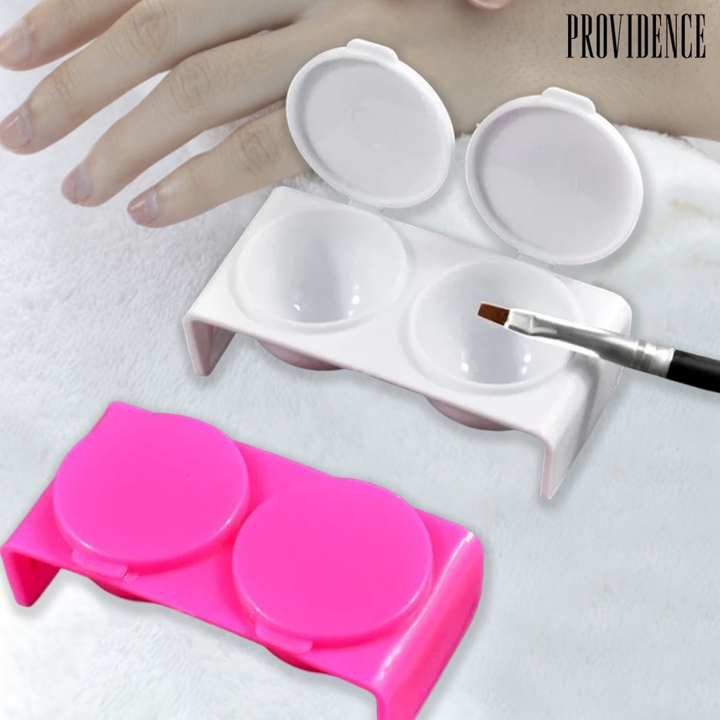 Providence 2Pcs / Set Cup Dappen Dish Plastik Transparan Anti Pecah Untuk Peralatan Nail Art