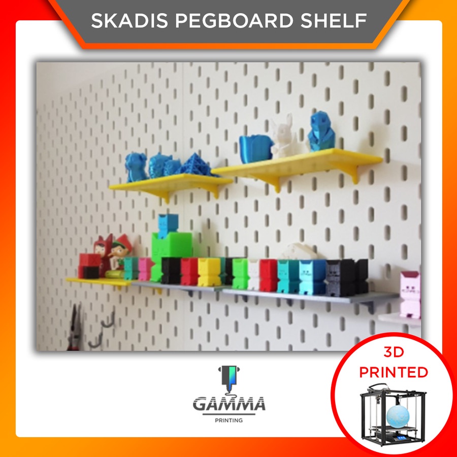 Pegboard Flat Shelf SKDS Rak Tray Aksesoris Container