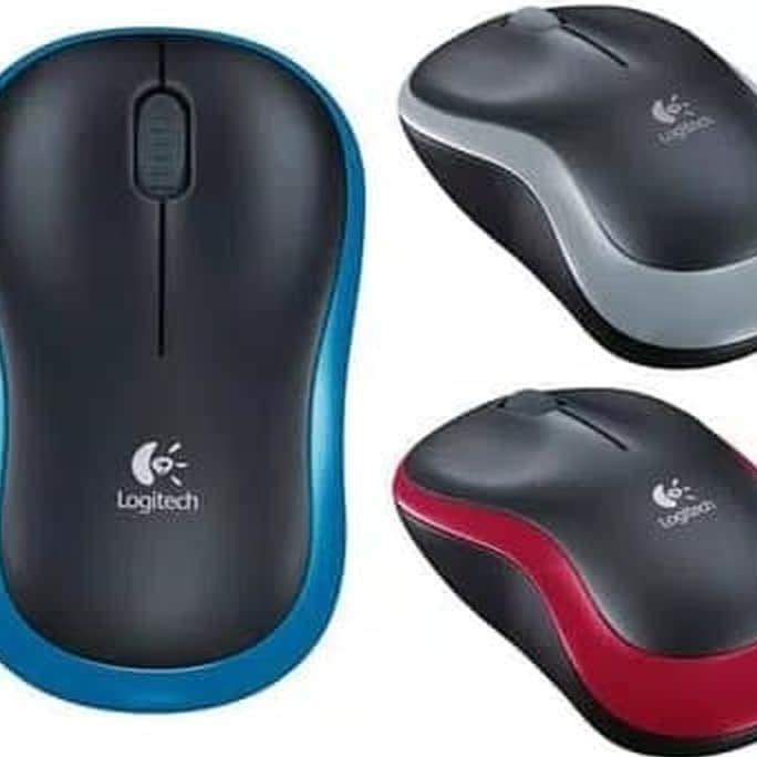 MOUSE WIRELESS LOGITECH M185 / ADA TOMBOL ON OFF / MOUSE LOGITECH M185 - HITAM