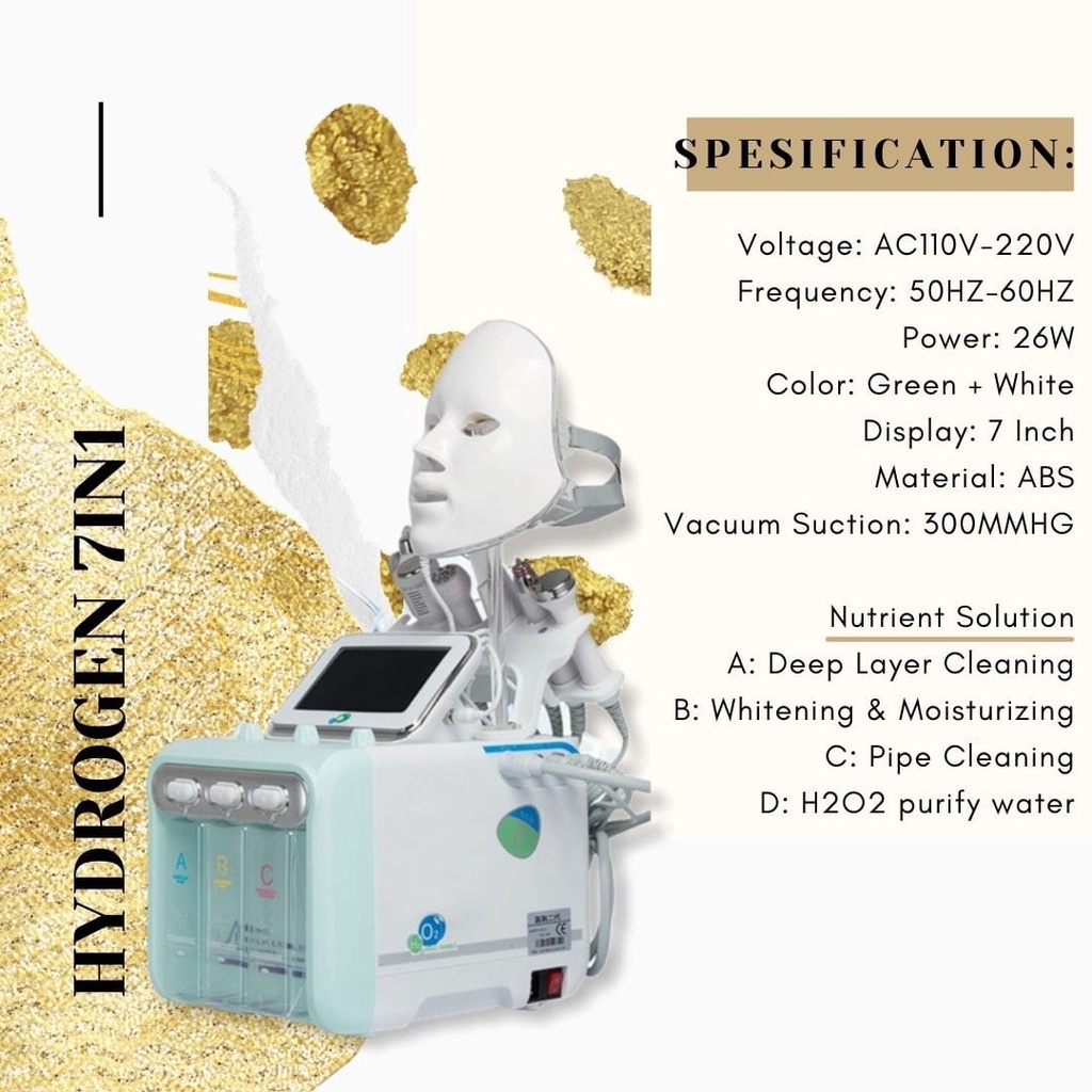 SILK peel aqua  hydrogen dermabrasion hydra 7in1 LED MASK skin scrubber