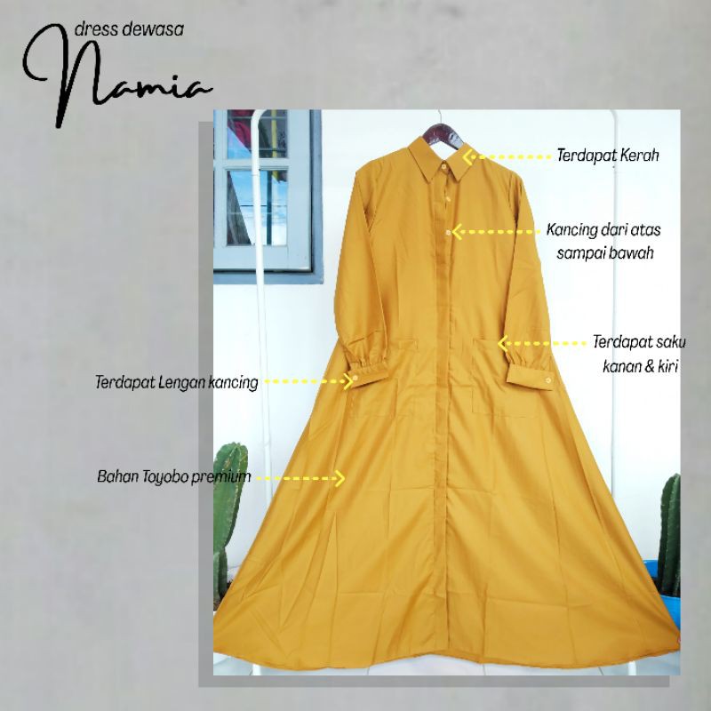 GAMIS / DRESS WANITA DEWASA BAHAN TOYOBO PREMIUM