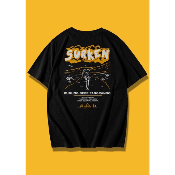 Baju Gunung Kaos Surken ( Suryakencana ) Gunung Gede Pangrango