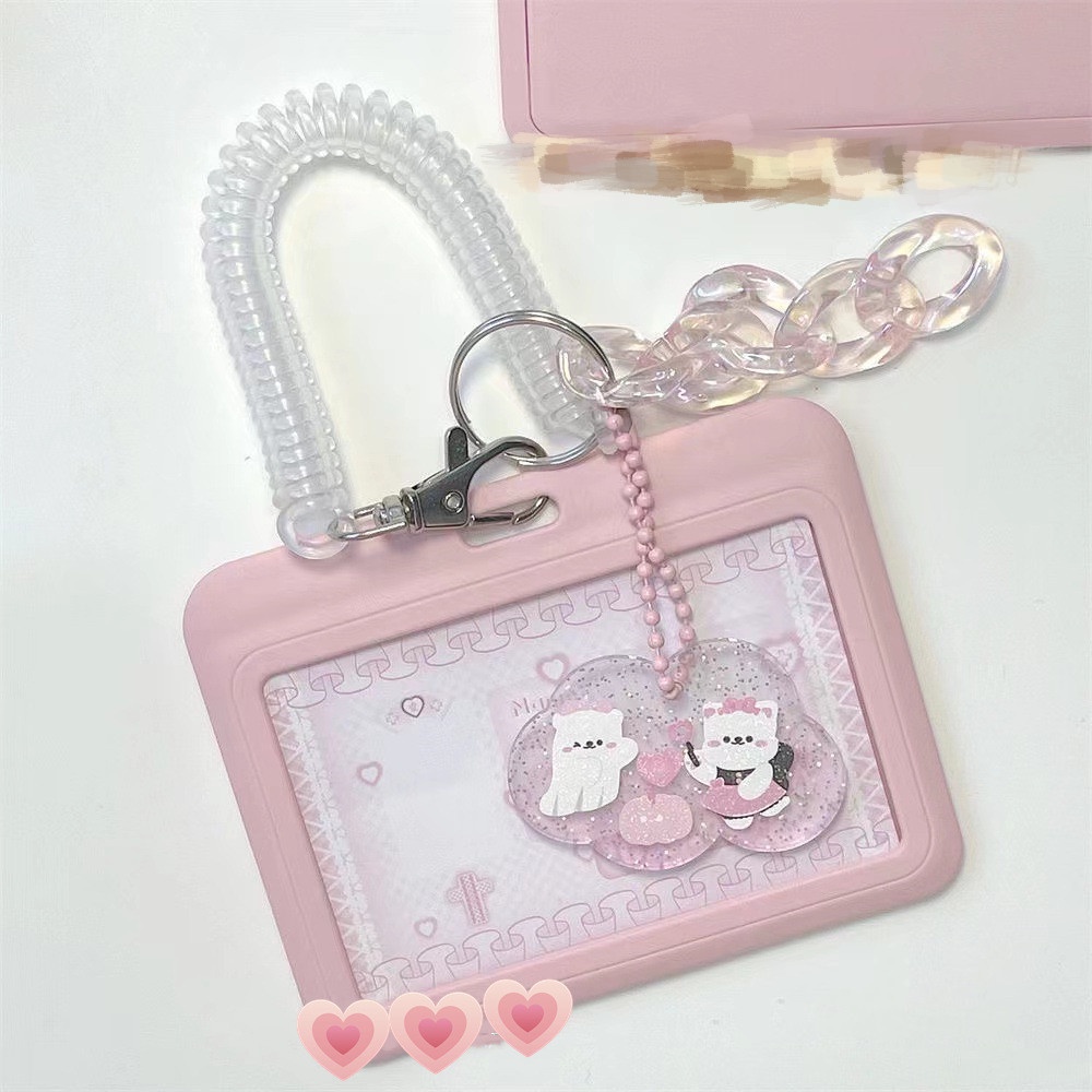 Ins Case Holder Kartu Idol / Foto / Kredit / Bus Anti Air Warna Pink Berkilau