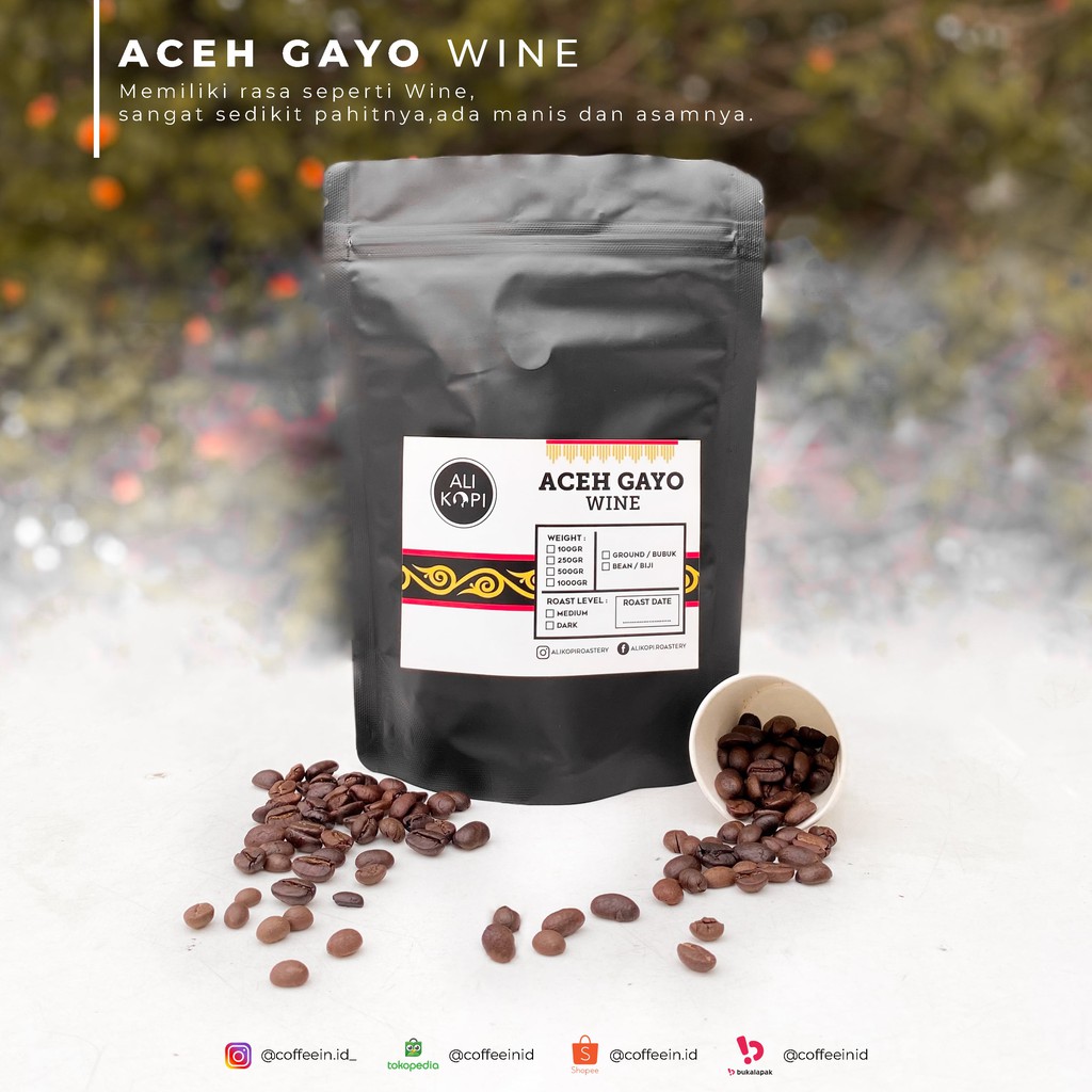

KOPI GAYO WINE ARABICA (250gr) - Medium Roast
