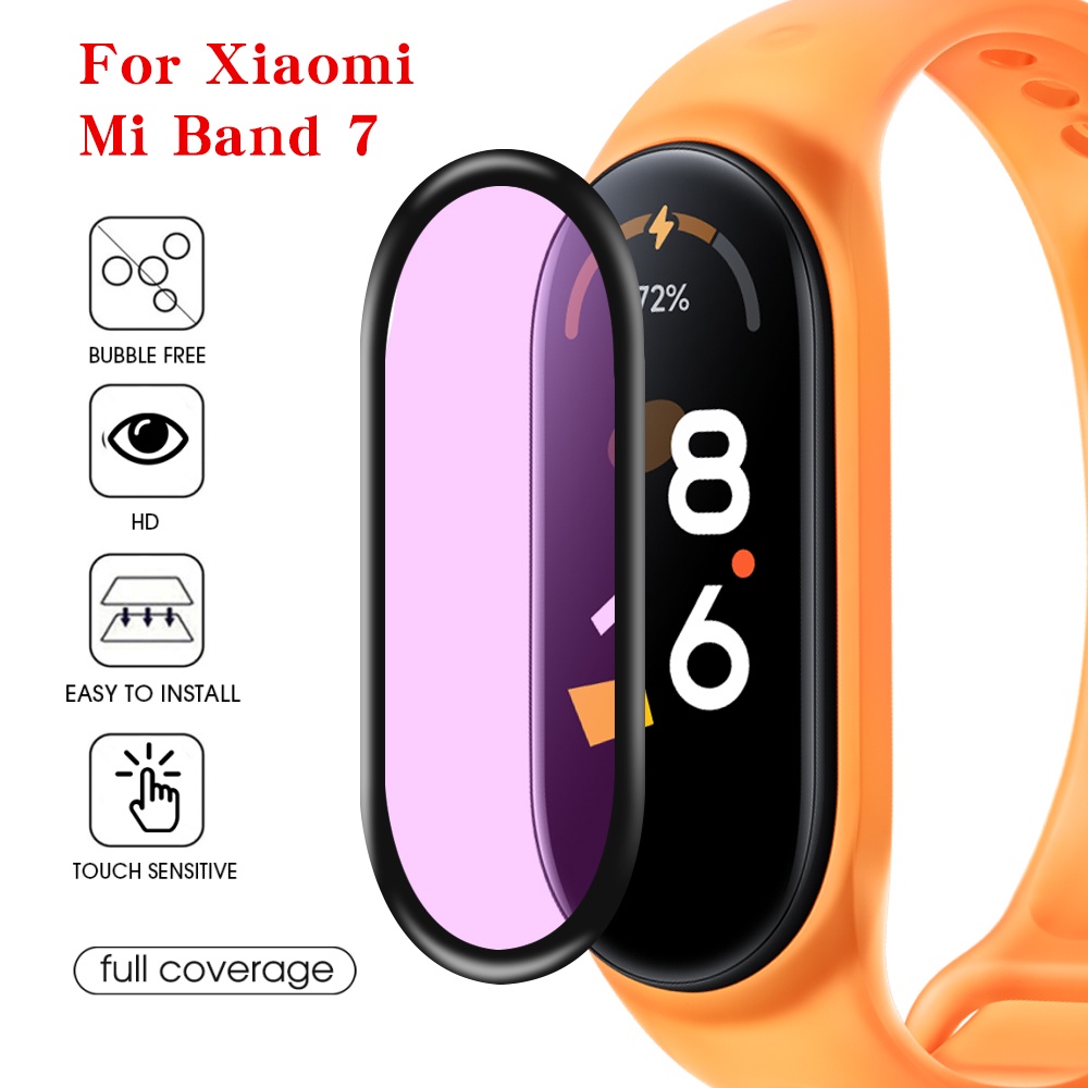 Film Pelindung Layar 3D Curved Anti Gores Untuk Smartwatch Mi Band 7 7NFC / Smart Watch