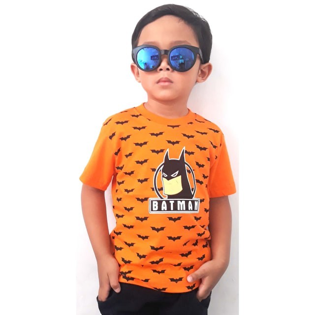 Kaos anak laki - laki motif karakter superhero BATMAN 2- 9 tahun