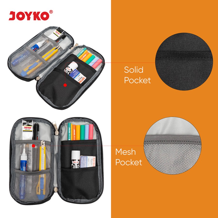 Pencil Case Kotak Tempat Pensil Kain Joyko PC-5010