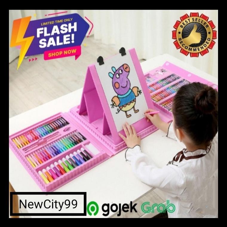 

Ready 208 Pcs Crayon Set Cat Minyak Pensil Warna Pastel Untuk Anak Melukis - Pink