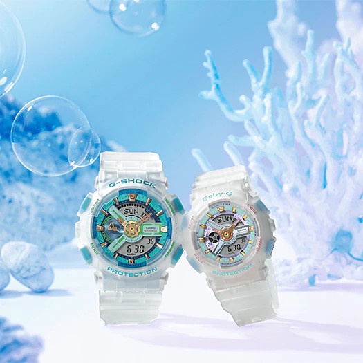 CASIO COUPLE G-SHOCK BABY-G SLV-21A-7A SLV 21A 7A ORIGINAL RESMI