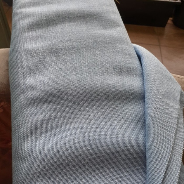 Jual Kain kristik evenweave 22 ct merk Zweigart warna light jeans dmc 3755 Berkualitas