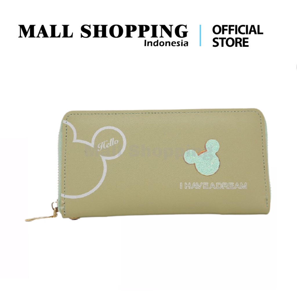 (COD) MALLSHOPPING Dompet Panjang Wanita Motif Micky Mouse Import