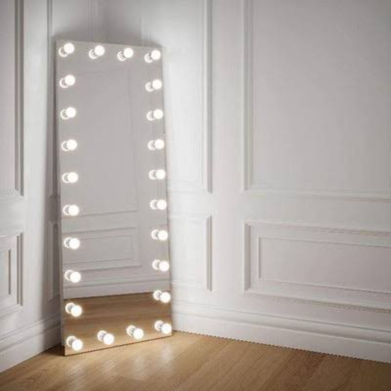 Frameless Vanity Mirror 40x120 Cermin Standing Lampu Medan