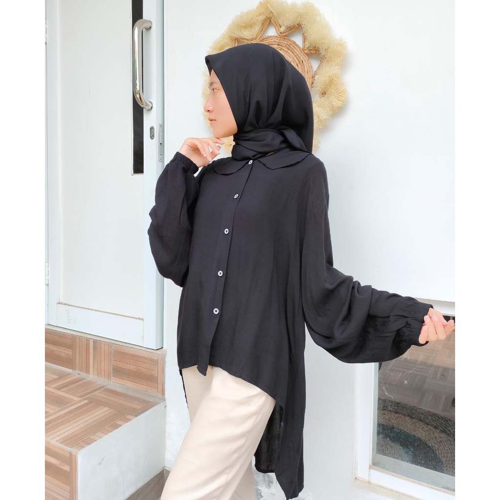 Atasan Veny Polos / Atasan Rayon Polos / Kemeja wanita Rayon