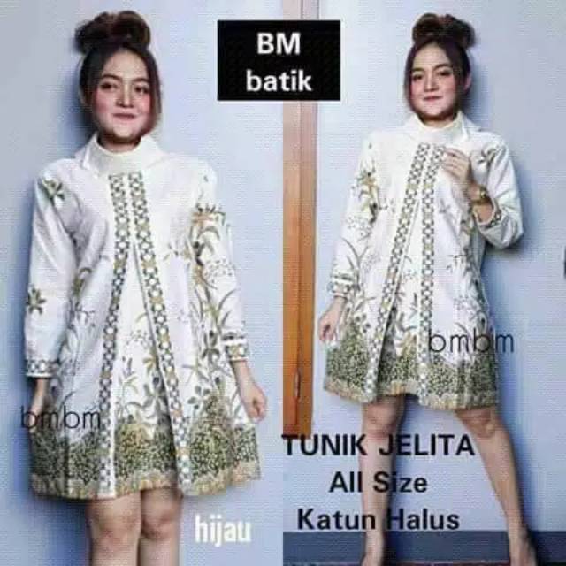 GROSIR BATIK TUNIC GEMPI ANGGREK ASLI PEKALONGAN