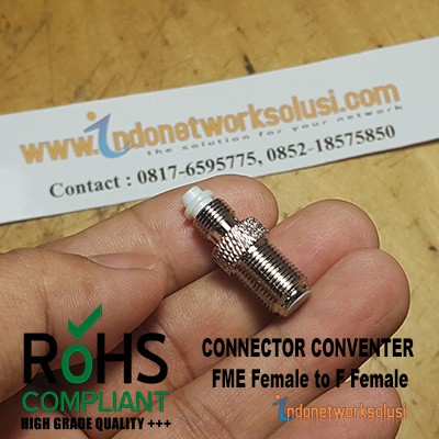 KONEKTOR CONNECTOR CONVERTER FME F FEMALE to F FEMALE Modem ke Antena TV Parabola High Grade