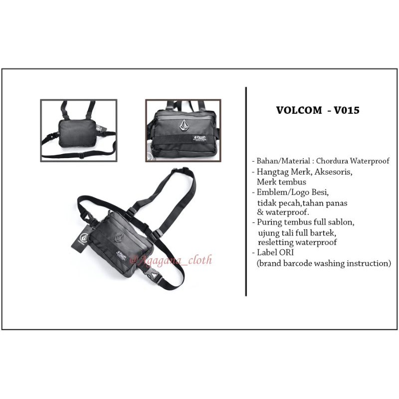 TAS SURFING/WAISTBAG/TAS SELEMPANG/SLEMPANG/WESBEG/TAS SEPEDA TERBARU VOLCOM VOLKOM ORIGINAL BER MER