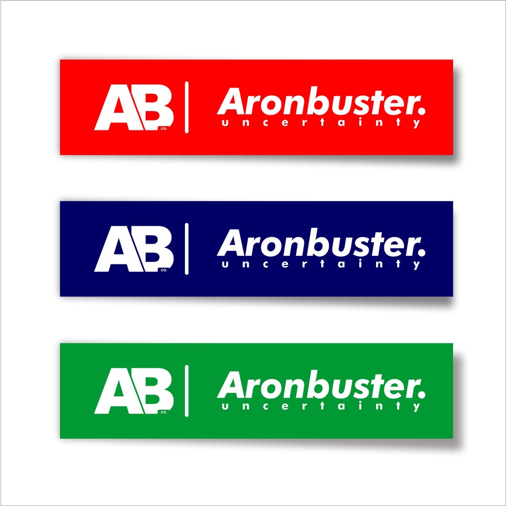 

Stiker brand aronbuster sticker distro bahan graftac