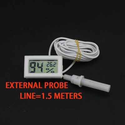 Original Mini LCD Digital Thermometer &amp; Hygrometer with Probe kabel sensor