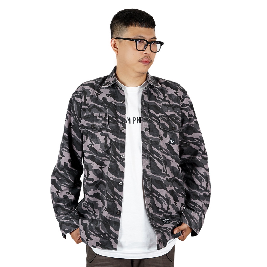 Whoopculture &quot;Loudly&quot; Camo Workshirt