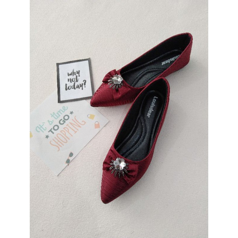 SALE... SALE... SALE... LOUISDEAR sepatu flat matahari bahan satin B2