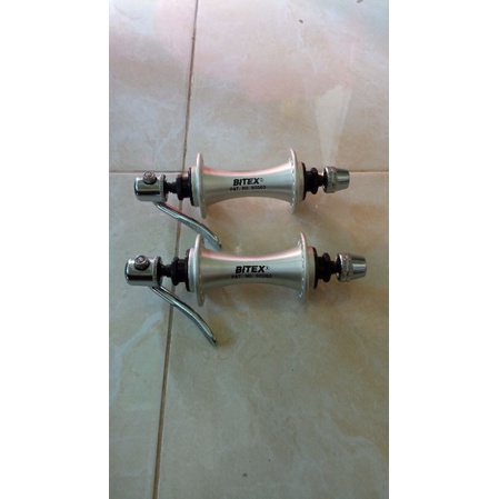 Frehub bosh As roda depan sepeda aloy silver