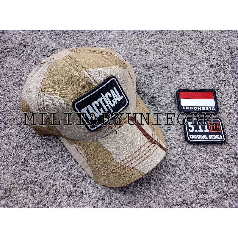 topi loreng gurun teluk velcro