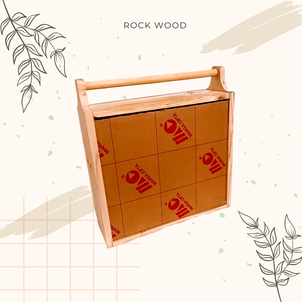 

Handy Wood Basket Acrilic Keranjang Hampers Kado Parcel Hadiah