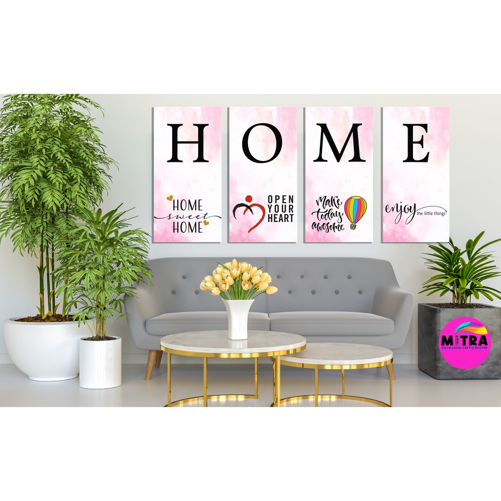 Hiasan Dinding Pajangan Walldecor Interior Home Sweet Home 1SET- Murah