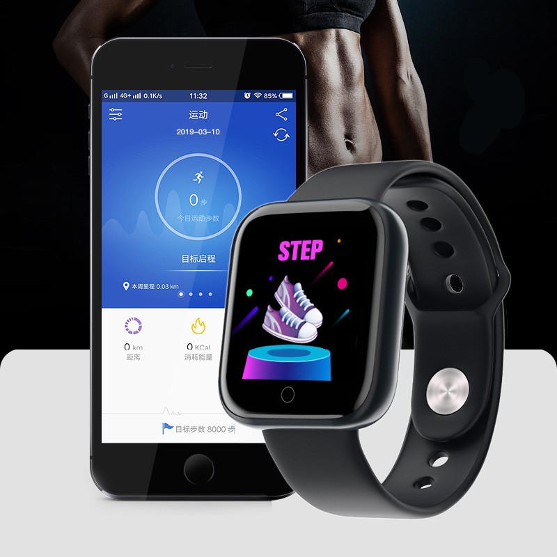 SmartWatch Sport Tahan Bluetooth Smart Watch Pelacak Kebugaran Gelang Pedometer Heart Rate