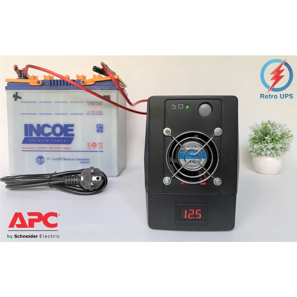 UPS Modifikasi APC BX650Li 650Va 325Watt 12V dengan FAN dan Sensor Suhu Bisa AKI 7 sd 200Ah