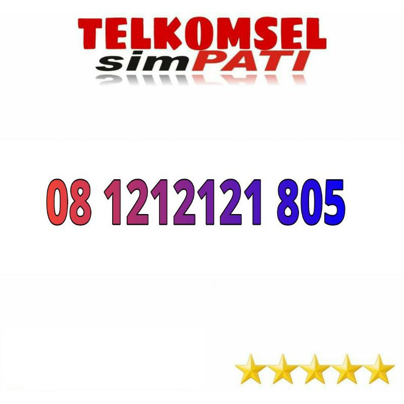 nomor cantik telkomsel simpati 081212121 tuan Bos 805