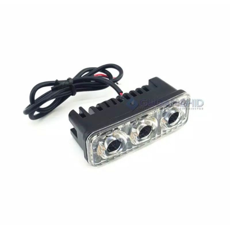 Lampu tembak sorot led cree 3 mata E03 12 Volt 2 mode