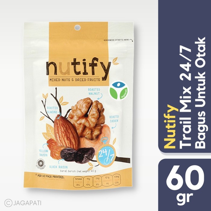 

10cscss Nutify - Trail Mix 24/7 60Gr - Camilan Bernutrisi Dscscv