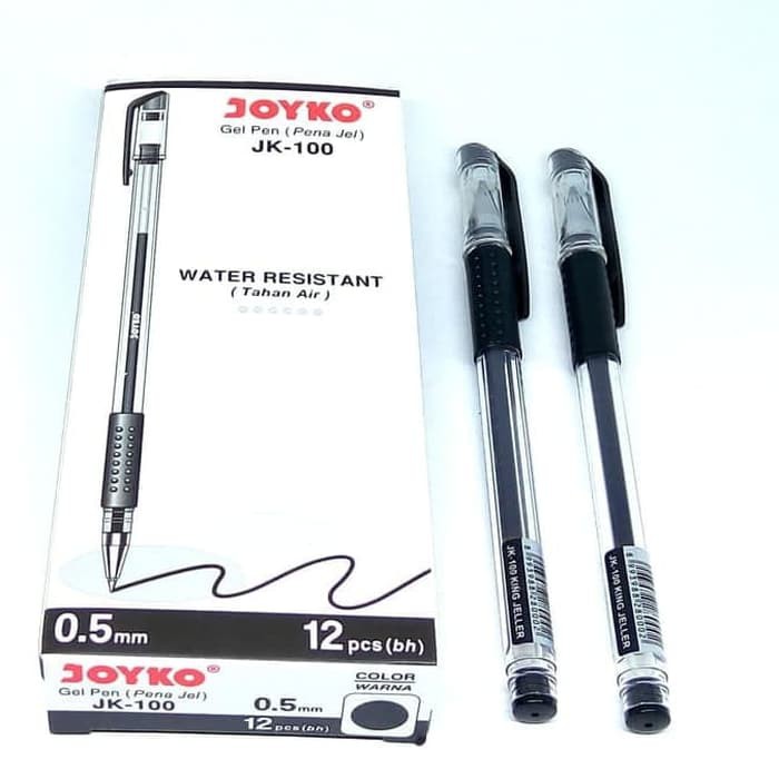 

Pulpen Gel JK 100 Water Resistant ( Tahan Air ) Joyko